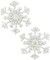 Christmas Medium Branch Snowflake Iron-on Applique/Patch Pack of 2